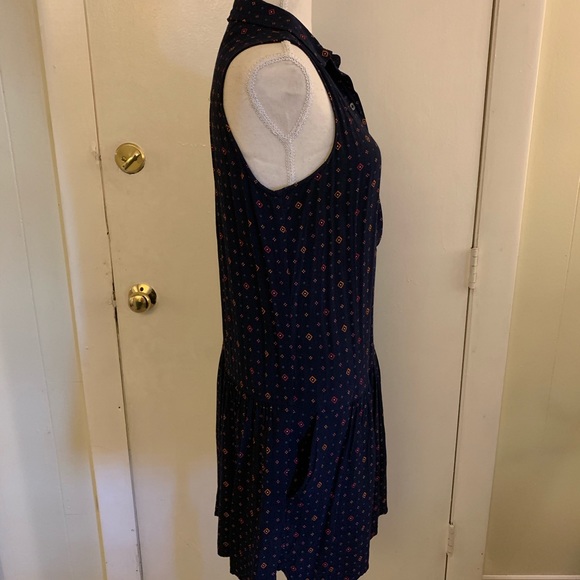 GAP Navy patterned drop waist dress - Picture 3 of 5